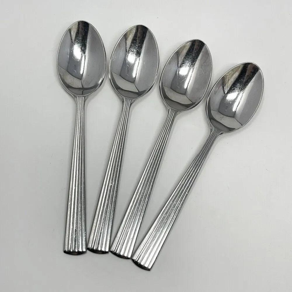Reed & Barton Berkeley 18/10 Stainless Steel Flatware Tea Spoon 6.25” Set Of 4